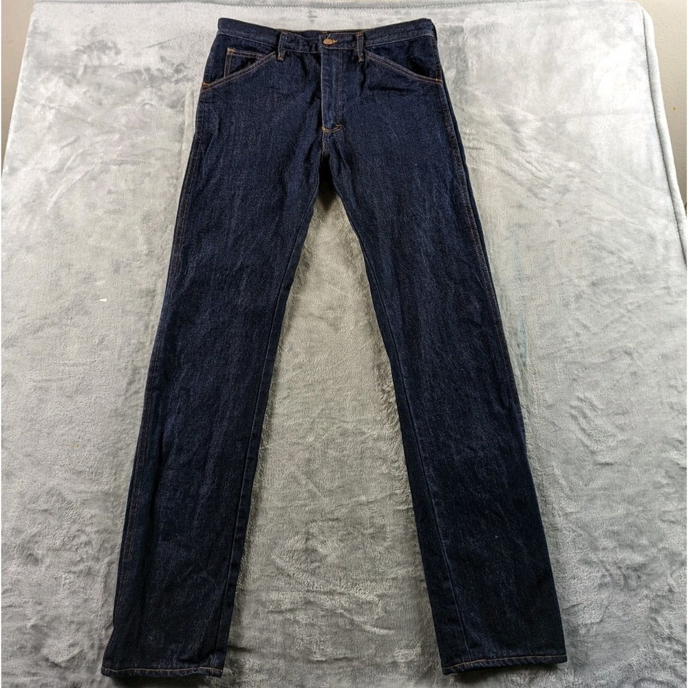Round House Jeans Mens 33x32 Blue Dark Wash Raw Denim Workwear USA Made READ